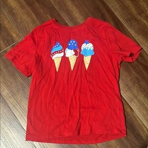 Red Ice Cream 4th of July Toddler Tee
